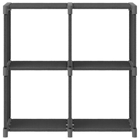 vidaXL Kast met 4 vakken 69x30x72,5 cm stof grijs afbeelding2 - 1