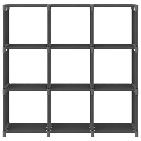 vidaXL Kast met 9 vakken 103x30x107,5 cm stof grijs afbeelding2 - 1