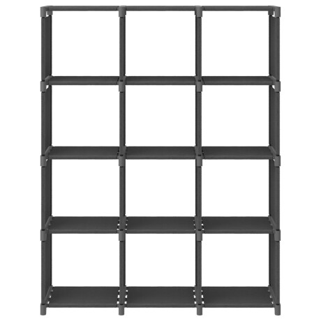 vidaXL Kast met 12 vakken 103x30x141 cm stof grijs afbeelding2 - 1