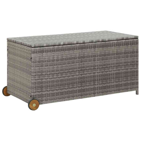 vidaXL Tuinbox 120x65x61 cm poly rattan lichtgrijs afbeelding2 - 1