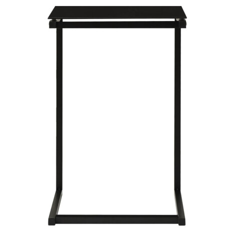 vidaXL Bijzettafel 40x40x60 cm gehard glas zwart afbeelding2 - 1