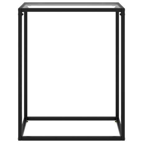vidaXL Wandtafel 60x35x75 cm gehard glas transparant afbeelding2 - 1