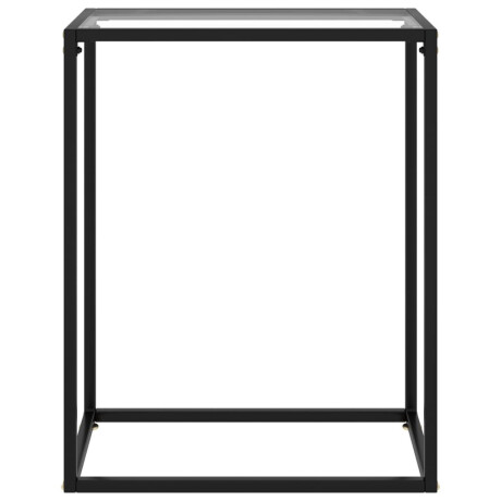 vidaXL Wandtafel 60x35x75 cm gehard glas transparant afbeelding2 - 1