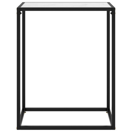 vidaXL Wandtafel 60x35x75 cm gehard glas wit afbeelding2 - 1