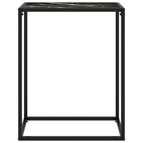 vidaXL Wandtafel 60x35x75 cm gehard glas zwart afbeelding2 - 1