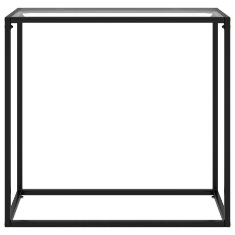 vidaXL Wandtafel 80x35x75 cm gehard glas transparant afbeelding2 - 1