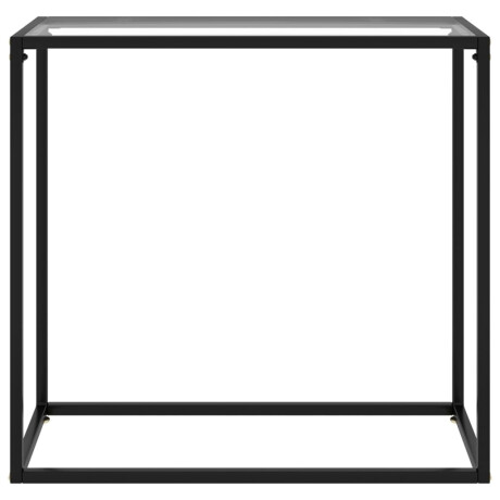 vidaXL Wandtafel 80x35x75 cm gehard glas transparant afbeelding2 - 1
