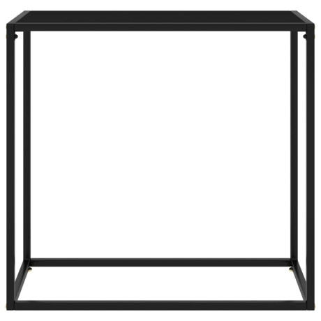 vidaXL Wandtafel 80x35x75 cm gehard glas zwart afbeelding2 - 1