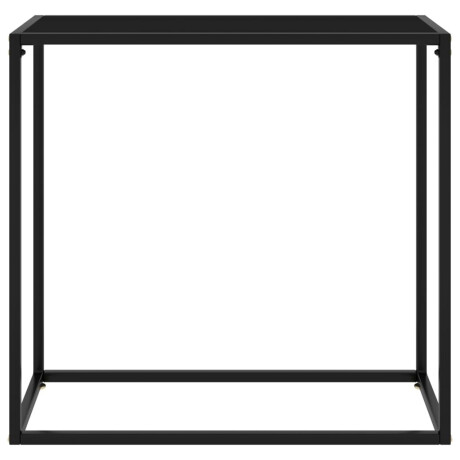vidaXL Wandtafel 80x35x75 cm gehard glas zwart afbeelding2 - 1