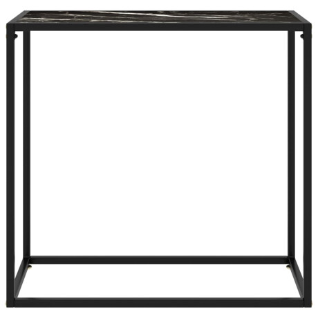 vidaXL Wandtafel 80x35x75 cm gehard glas zwart afbeelding2 - 1