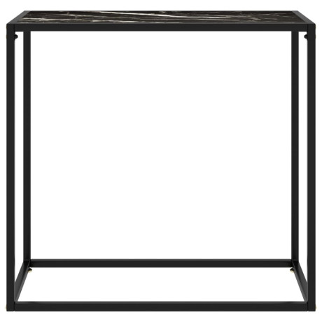 vidaXL Wandtafel 80x35x75 cm gehard glas zwart afbeelding2 - 1