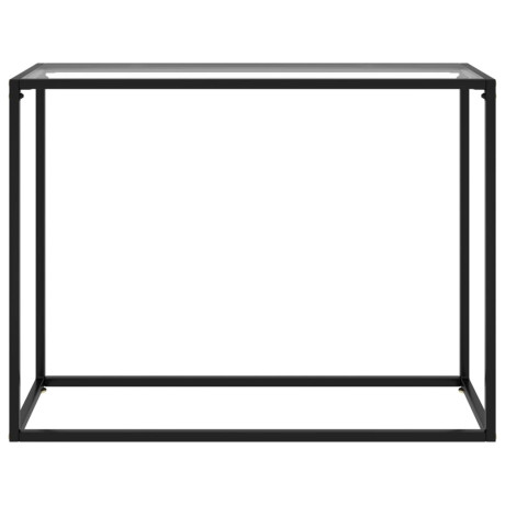 vidaXL Wandtafel 100x35x75 cm gehard glas transparant afbeelding2 - 1