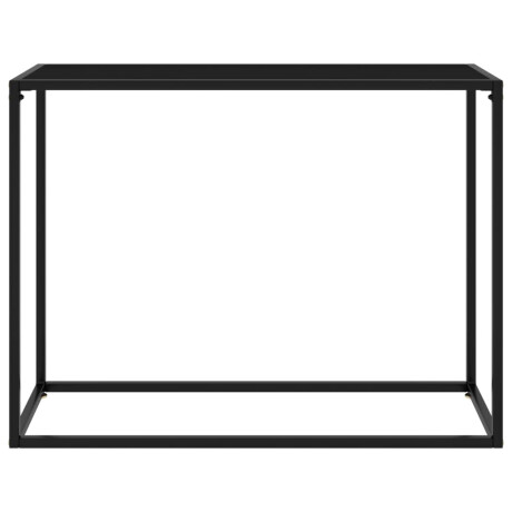 vidaXL Wandtafel 100x35x75 cm gehard glas zwart afbeelding2 - 1
