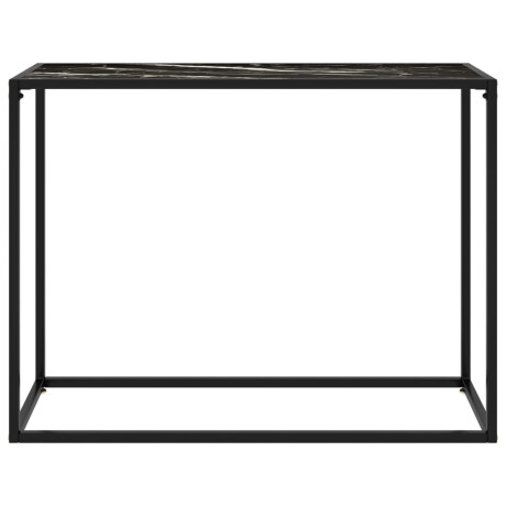 vidaXL Wandtafel 100x35x75 cm gehard glas zwart afbeelding2 - 1