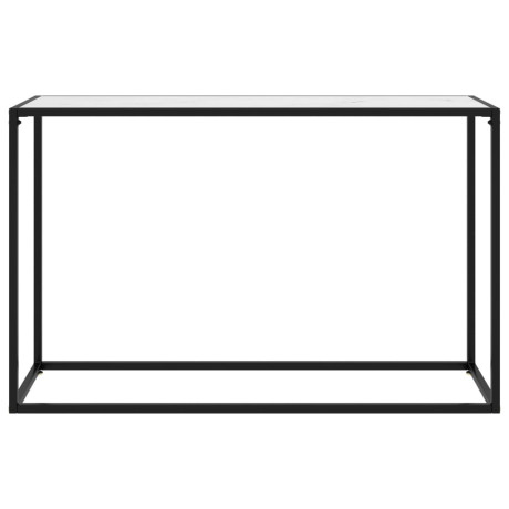 vidaXL Wandtafel 120x35x75 cm gehard glas wit afbeelding2 - 1