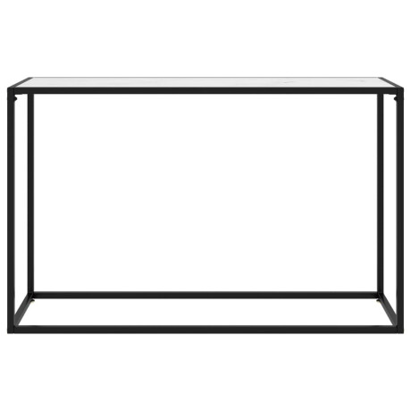 vidaXL Wandtafel 120x35x75 cm gehard glas wit afbeelding2 - 1