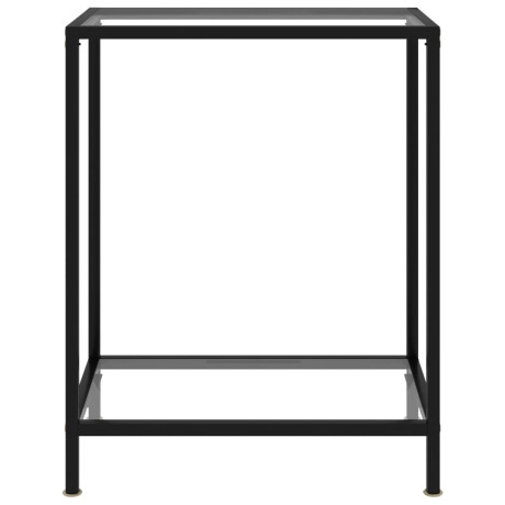vidaXL Wandtafel 60x35x75 cm gehard glas transparant afbeelding2 - 1
