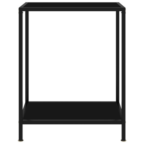 vidaXL Wandtafel 60x35x75 cm gehard glas zwart afbeelding2 - 1