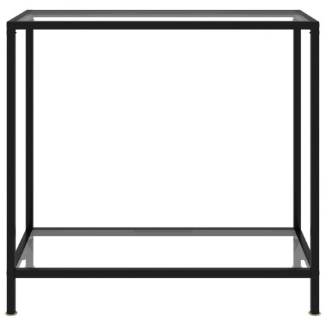 vidaXL Wandtafel 80x35x75 cm gehard glas transparant afbeelding2 - 1