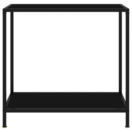vidaXL Wandtafel 80x35x75 cm gehard glas zwart afbeelding2 - 1