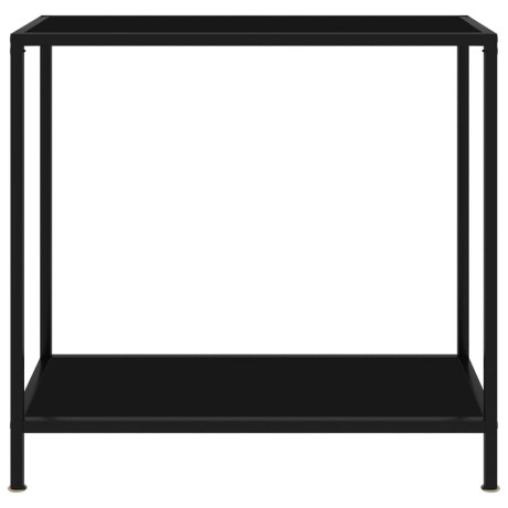 vidaXL Wandtafel 80x35x75 cm gehard glas zwart afbeelding2 - 1