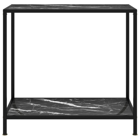 vidaXL Wandtafel 80x35x75 cm gehard glas zwart afbeelding2 - 1