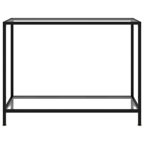 vidaXL Wandtafel 100x35x75 cm gehard glas transparant afbeelding2 - 1