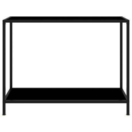 vidaXL Wandtafel 100x35x75 cm gehard glas zwart afbeelding2 - 1