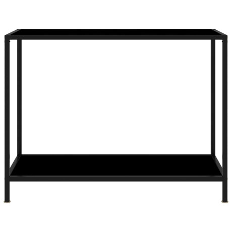 vidaXL Wandtafel 100x35x75 cm gehard glas zwart afbeelding2 - 1