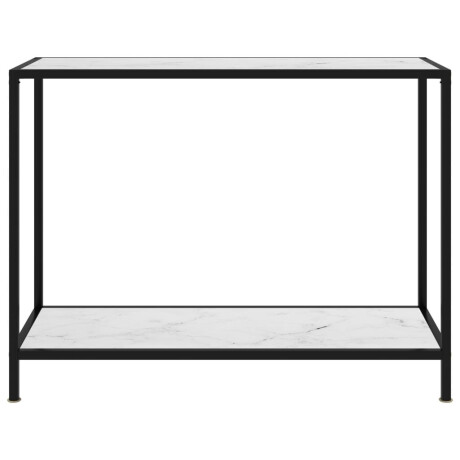 vidaXL Wandtafel 100x35x75 cm gehard glas wit afbeelding2 - 1