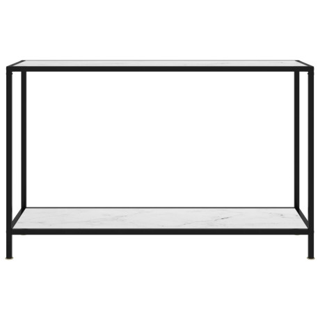 vidaXL Wandtafel 120x35x75 cm gehard glas wit afbeelding2 - 1