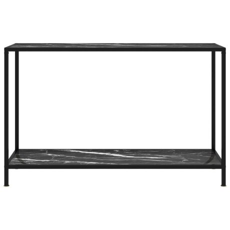vidaXL Wandtafel 120x35x75 cm gehard glas zwart afbeelding2 - 1