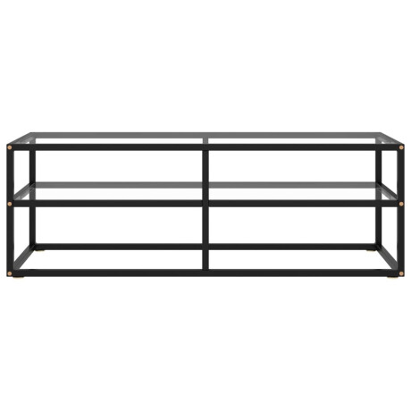 vidaXL Tv-meubel met gehard glas 120x40x40 cm zwart afbeelding2 - 1