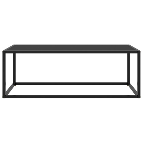 vidaXL Salontafel met zwart glas 100x50x35 cm zwart afbeelding2 - 1