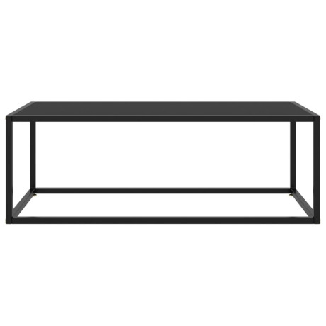 vidaXL Salontafel met zwart glas 100x50x35 cm zwart afbeelding2 - 1