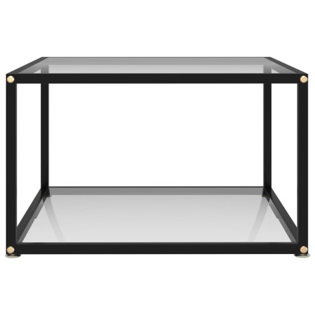 vidaXL Salontafel 60x60x35 cm gehard glas transparant afbeelding2 - 1