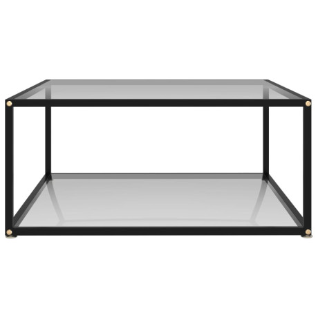 vidaXL Salontafel 80x80x35 cm gehard glas transparant afbeelding2 - 1