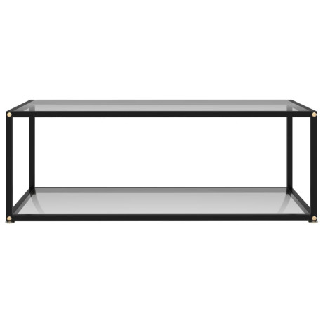 vidaXL Salontafel 100x50x35 cm gehard glas transparant afbeelding2 - 1