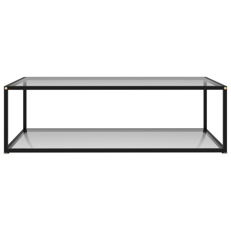 vidaXL Salontafel 120x60x35 cm gehard glas transparant afbeelding2 - 1