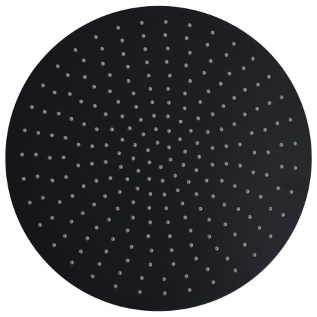 vidaXL Regendouchekop rond 40 cm roestvrij staal zwart afbeelding2 - 1