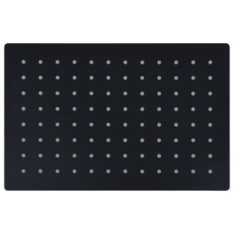 vidaXL Regendouchekop rechthoekig 30x20 cm roestvrij staal zwart afbeelding2 - 1