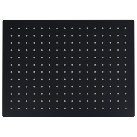 vidaXL Regendouchekop rechthoekig 40x30 cm roestvrij staal zwart afbeelding2 - 1