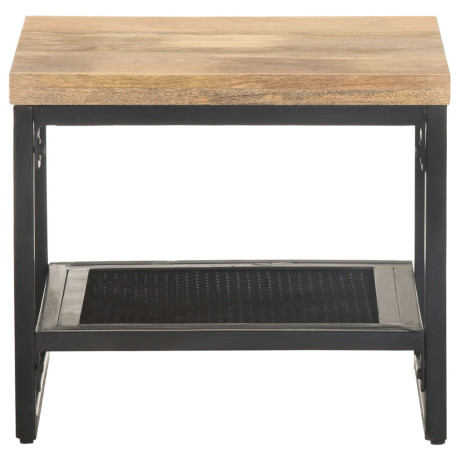 vidaXL Bijzettafel 40x40x35 cm massief mangohout afbeelding2 - 1