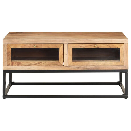vidaXL Salontafel 90x60x40 cm massief acaciahout afbeelding2 - 1