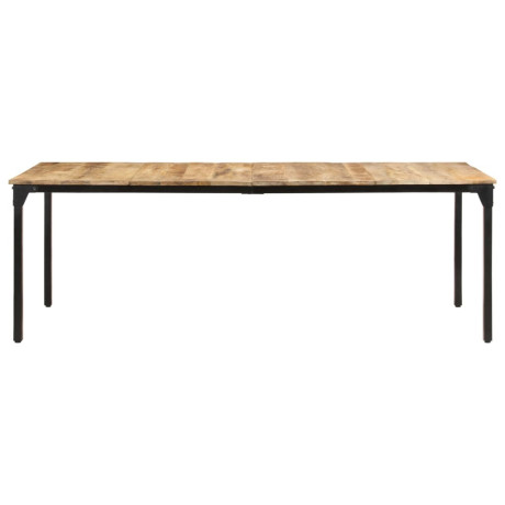 vidaXL Eettafel 220x100x76 cm ruw mangohout afbeelding2 - 1