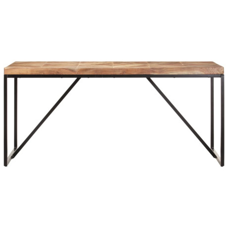 vidaXL Eettafel 160x70x76 cm massief acaciahout en mangohout afbeelding2 - 1