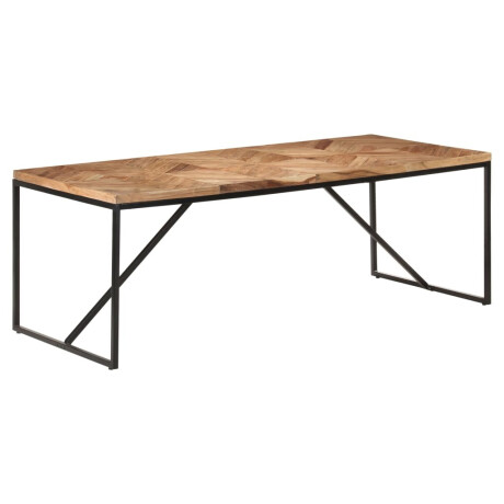 vidaXL Eettafel 200x90x76 cm massief acaciahout en mangohout afbeelding2 - 1