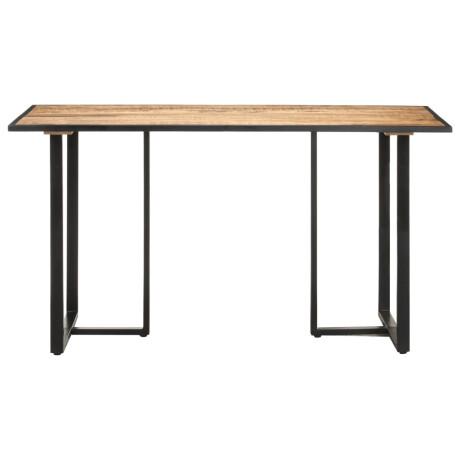 vidaXL Eettafel 140 cm ruw mangohout afbeelding2 - 1