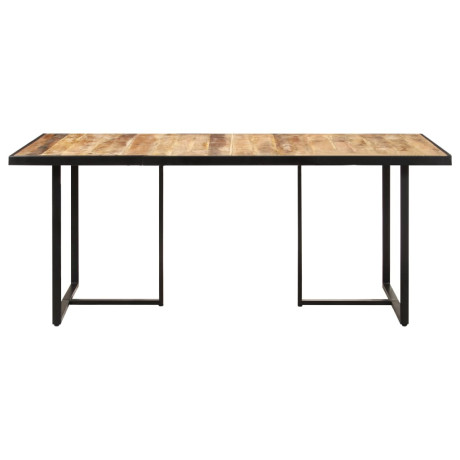 vidaXL Eettafel 160 cm ruw mangohout afbeelding2 - 1