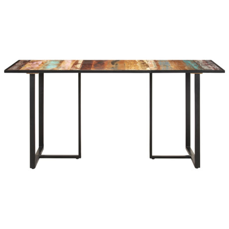 vidaXL Eettafel 160 cm massief gerecycled hout afbeelding2 - 1